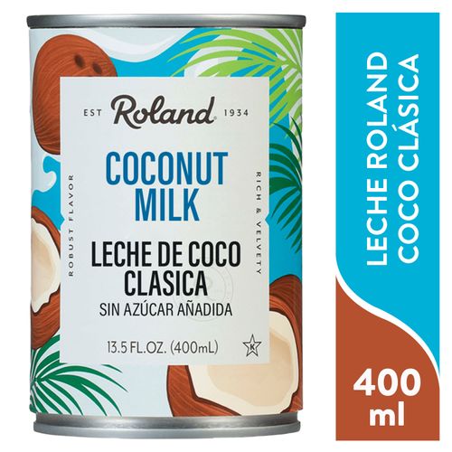 Leche Roland de coco clásico en lata - 400 ml