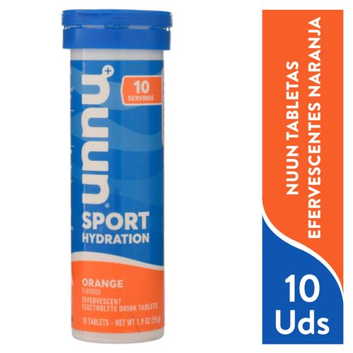 Suplemento con electrolitos Nuun Sport sabor naranja - 55g