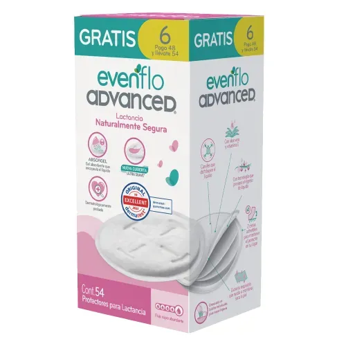 Pads Advanced  Evenflo De Lactancia - 54 Uds