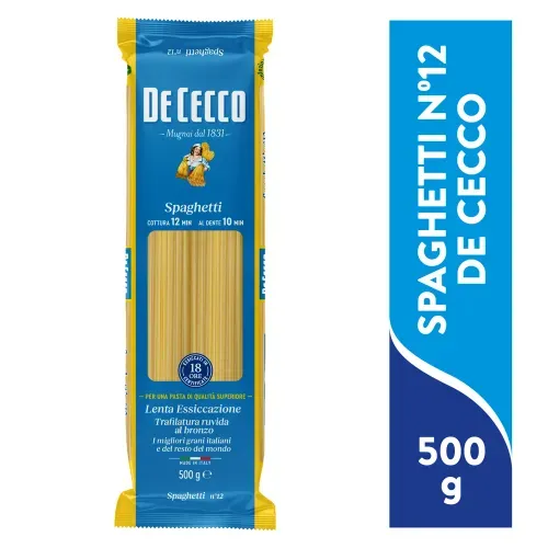 Pasta larga De Cecco spaguetti n.12 - 500 g