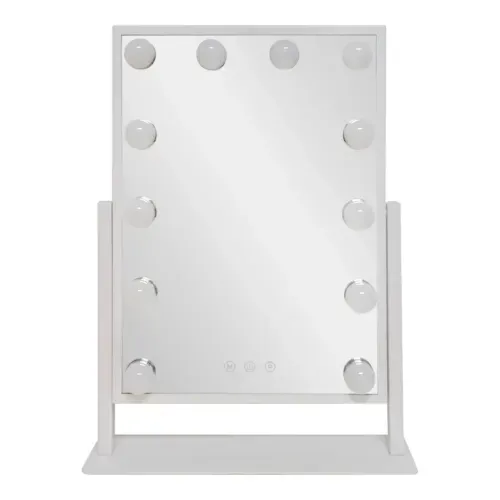 Espejo Home Trends para mesa Blanco luces led 36x48 cm