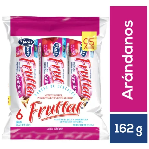 Barras de cereal Jack's fruttal arándano  6 pack - 162 g