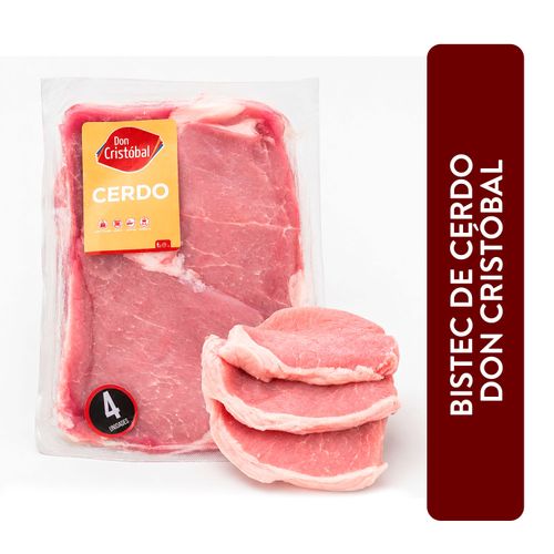 Bistec De Cerdo Don Cristobal, Empacado, Precio indicado por Kilo