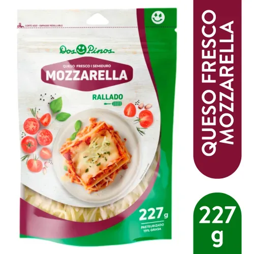 Queso Dos Pinos Mozzarella Rallado - 227g