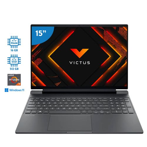 Laptop HP Procesador Ryzen 7 con 16GB RAM y 516GB almacenamiento - 15 pulgadas