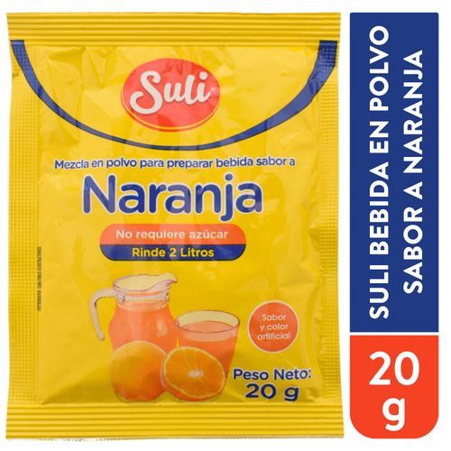 Suli Bebida En Polvo Sabor a Naran 20 g
