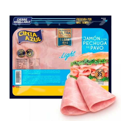 Jamon Pechuga de Pavo Cinta Azul Light - 454 g