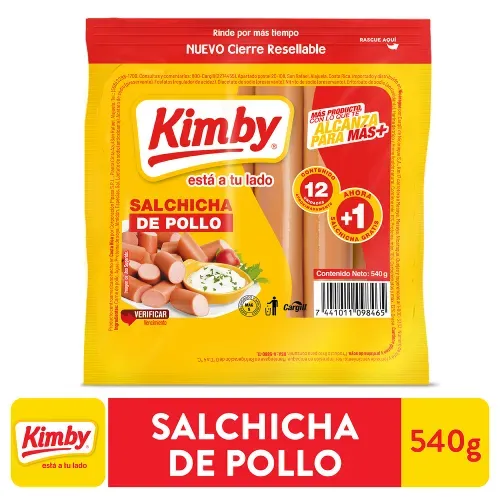 Salchicha Pollo Economica Kimby 540g Unidad