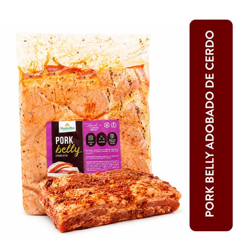 Panceta Adobada Montecillos de cerdo empacada