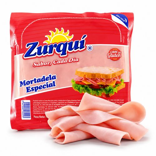 Mortadela Especial Zurquí Libre de Gluten - 500 g