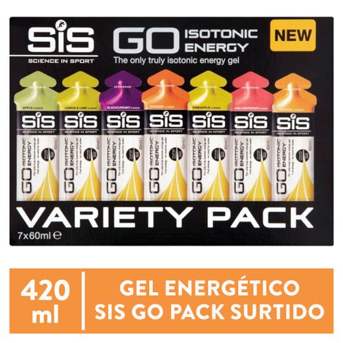 Gel energético SiS GO Isotonic Energy surtido 7 Pack - 420 ml
