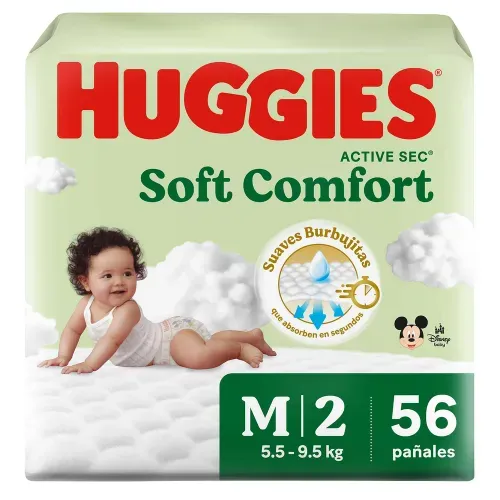 Panal Huggies Soft Comf Supmeg m 56 Un