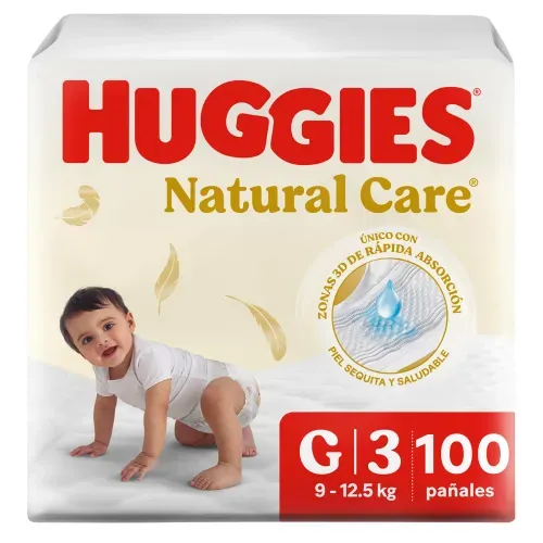 Pañales Huggies Natural Care Etapa 3/G - 100 Unidades