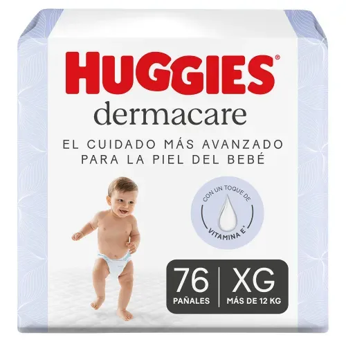 Pañales Huggies Dermacare Etapa 4/XG - 76 Unidades