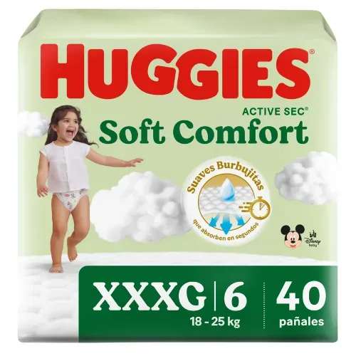 Pañales Huggies Soft Comfort Etapa 6/XXXG - 40 Unidades