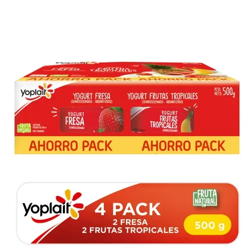 Yogurt Yoplait batido regular 4 pack - 500 g