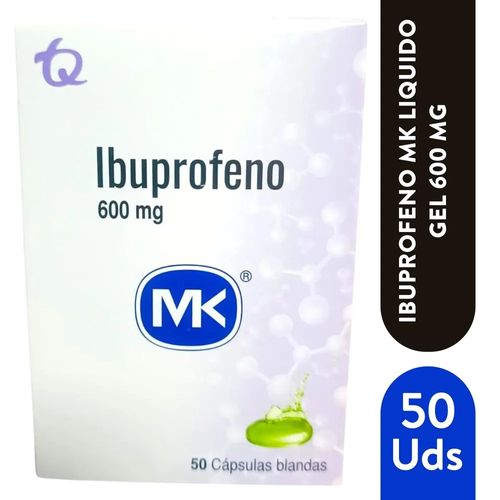 Ibuprofeno Liq Mk 600mg Cajx50cap Unidad-Precio indicado por aines simples