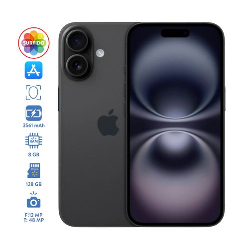 Celular Apple Iphone 16 8GB RAM 128GB Almacenamiento colores surtidos