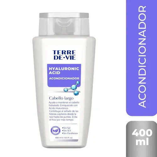 Shampoo Ácido Hialurónico Terre De Vie Cabello Largo - 400 ml
