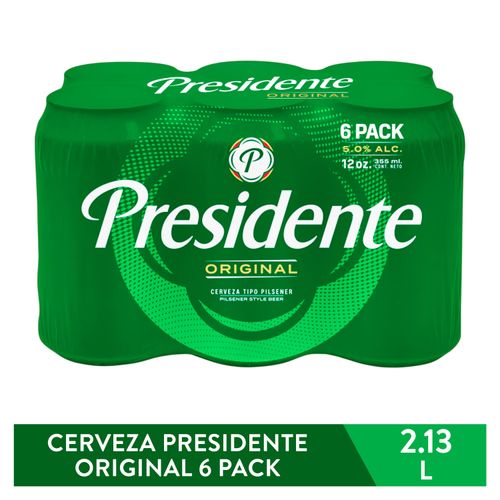 Cerveza Presidente 6pk 2130ml