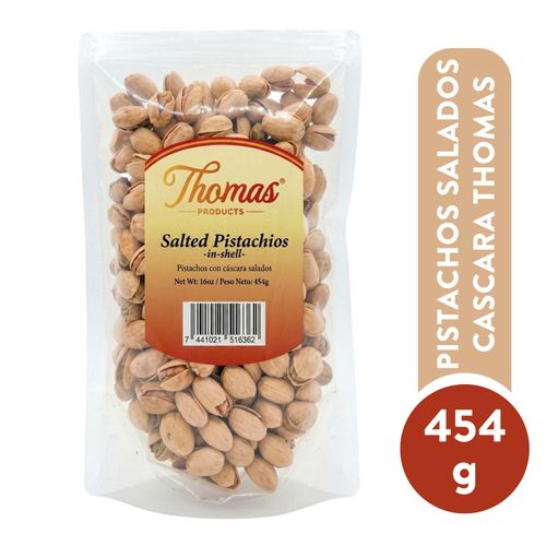 Pistachos Thomas salados con cáscara - 454 g