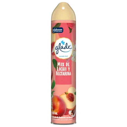 Aromatizante en Aerosol Glade Mix de lichi y nectarina - 400 ml