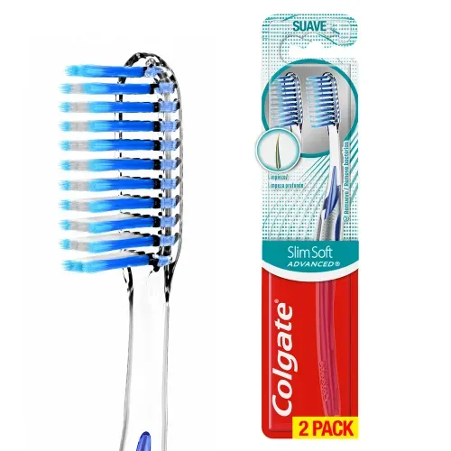 Cepillo de Dientes Colgate, Slim Soft Advanced 2 Pack
