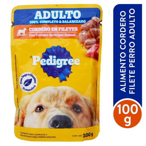 Alimento húmedo Pedigree para perro adulto sabor cordero - 100 g