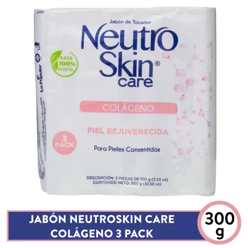 Jabón de Tocador Neutroskin Con Colágeno - 330 g