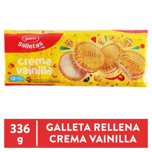Galleta Crema Vainilla Gallito 336G