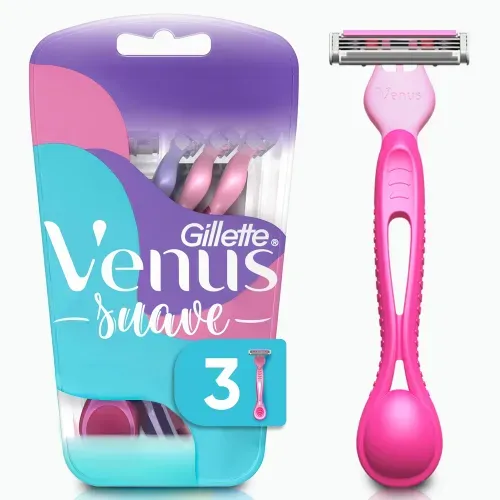 Máquina Afeitar Mujer Gillette Venus Suave Aloe 3 Hojas - 3 Uds