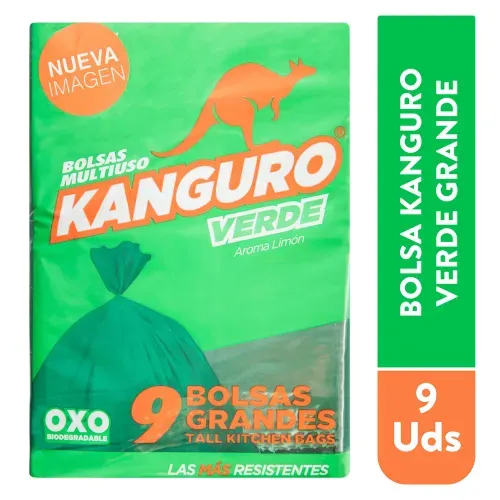Bolsa Kanguro verde grande - 9 Uds