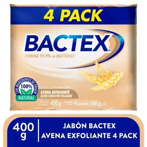 Jabón Antibacterial Bactex Avena Exfoliante 100 g