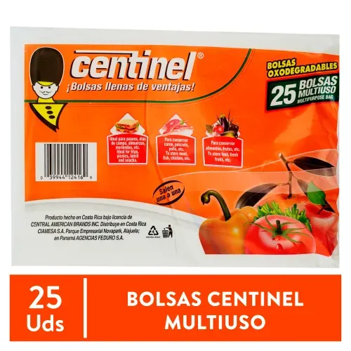 Bolsa Centinel para alimento - 25 Uds