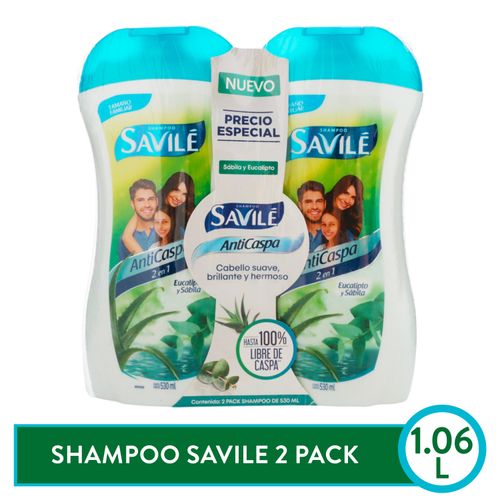 Shampoo Savilé Anticaspa 2 Pack -1060ml