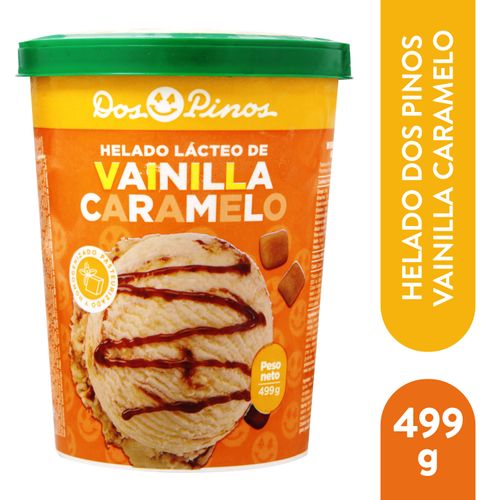 Helado Dos Pinos Sabor Vainilla Caramelo - 499 g