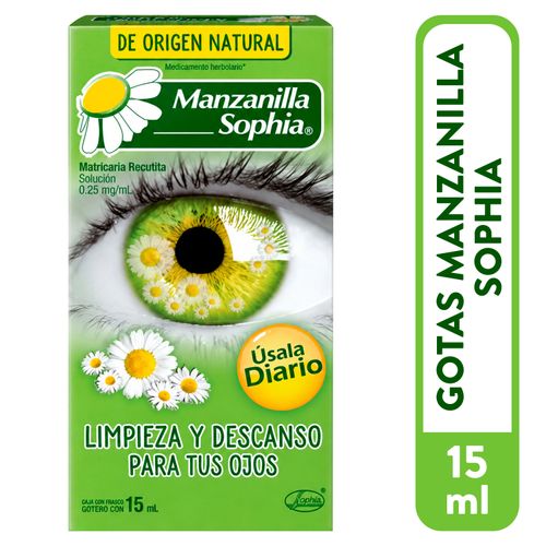 Gotas Sophia de manzanilla para limpieza oftálmica - 11 ml