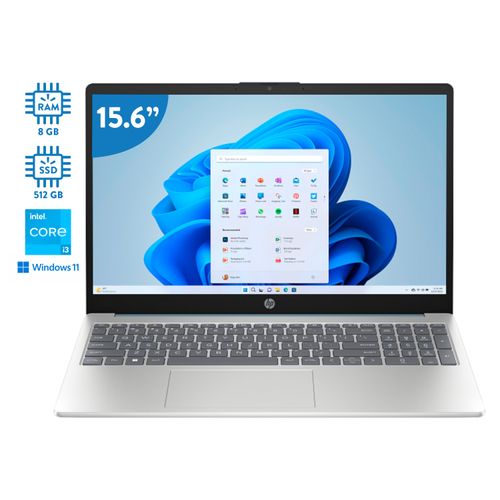 Laptop HP I3 FD0231LA 8GB RAM 512GB Almacenamiento -15.6 Pulgadas