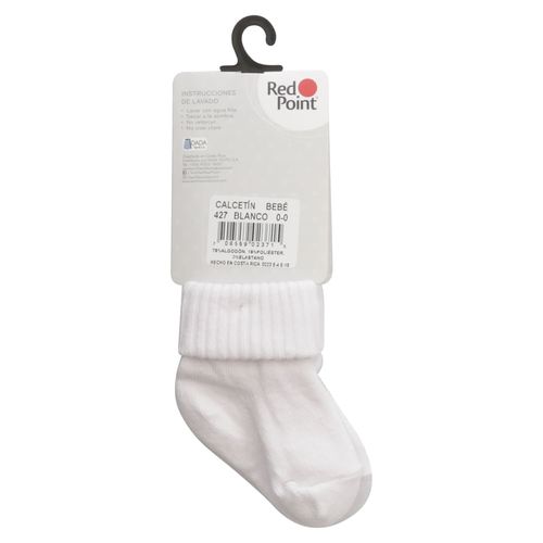 Calcetín para bebé Red Point blanco talla 0 - 1 Par