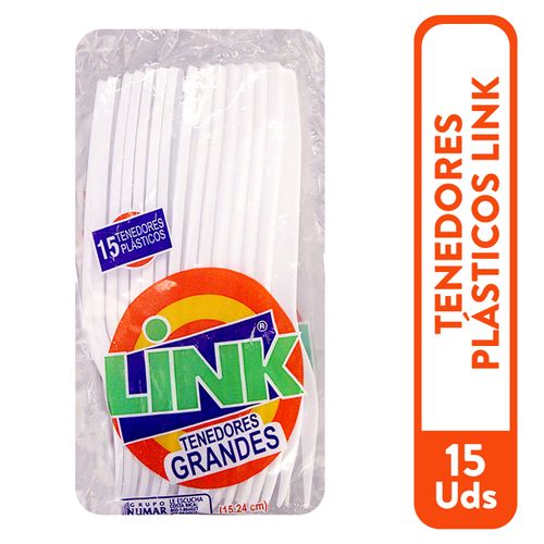 Tenedores Desechables Link Grandes 15 unidades