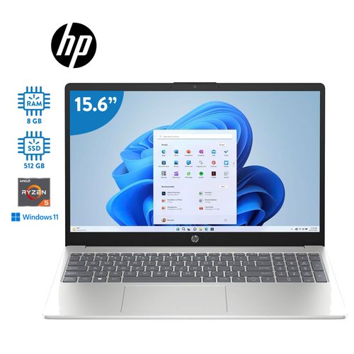 Laptop HP R5 8GB 512GB Almacenamiento
