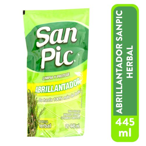 Abrillantador De Pisos San Pic  Herbal  DoyPack -445ml