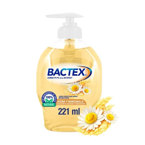 Jabón Bactex Líquido Antibacterial  Avena - 221 ml