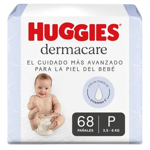 Pañales Huggies Dermacare Etapa 1/P - 68 Unidades