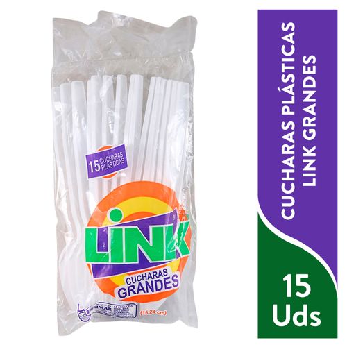 Cucharas Plásticas Link  Grandes 15 unidades
