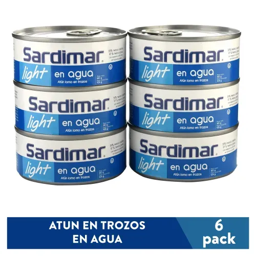 Atún Sardimar trozos en agua 6 Pack - 840 g