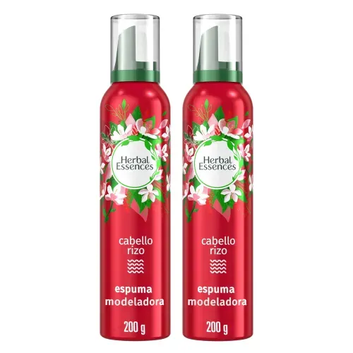 Espuma Modeladora Herbal Essences Cabello Rizo Jazmín - 2 Uds 200 g c/u