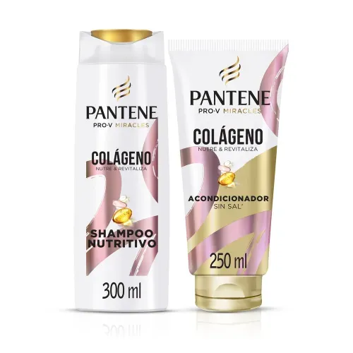Kit Shampoo + Acondicionador Pantene Pro-V Miracles Colágeno Nutre Revitaliza - 300 ml + 250 ml
