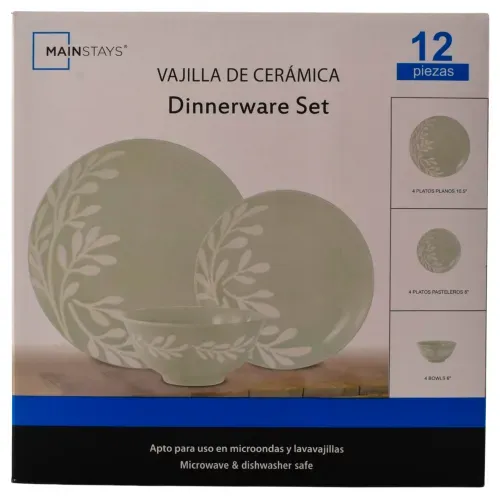 Ms Set De Vajilla De Ceramica 12pzs