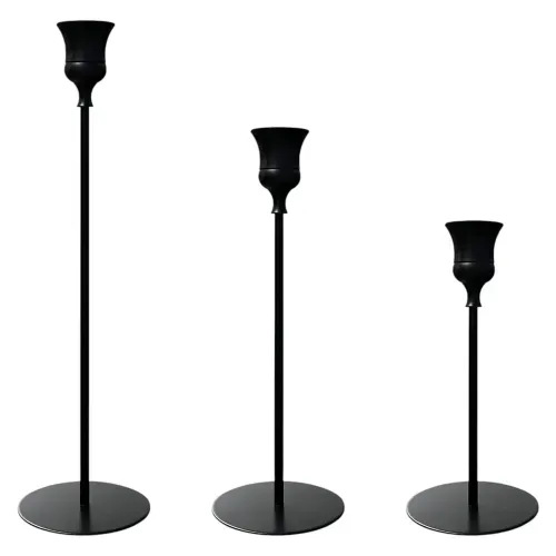 Set De 3 Candelabros Mainstays Color Negro